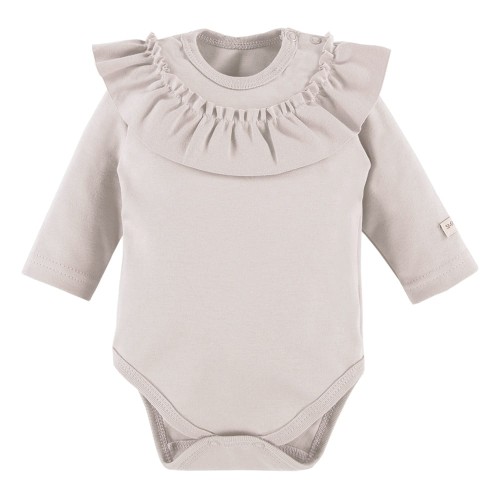Babybody mit Rüschen in Beige