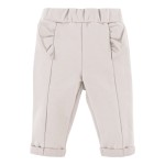 Beigefarbene Kinder-Hose mit Rüschen