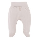 Beigefarbene Halbstrampler mit Knöpfen