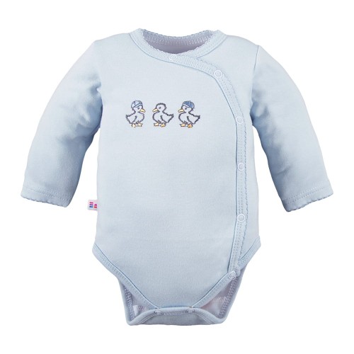 Cardigan bodysuit with duck pattern blue