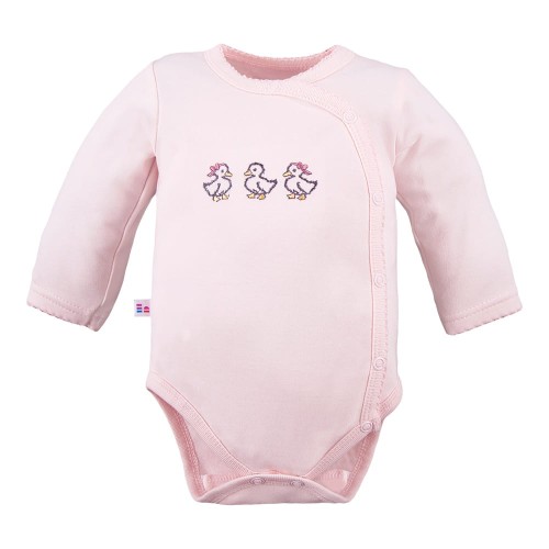 Cardigan bodysuit with duck pattern pink