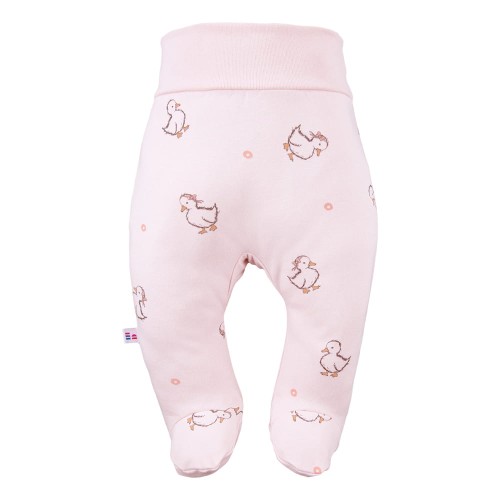 Rosa Baby-Halbstrampler mit Entchen