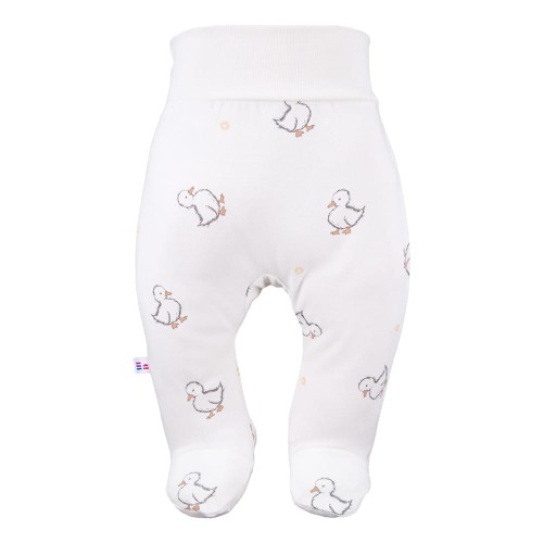Baby-Halbstrampler in Ecru mit Entchen