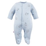 Blauer Baby-Strampler mit Entchen