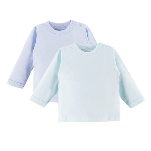 2-pack t-shirts longsleeve blue