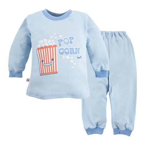 Kinderpyjama Popcorn blau
