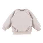 Kinder-Sweatshirt mit Rüschen, beige