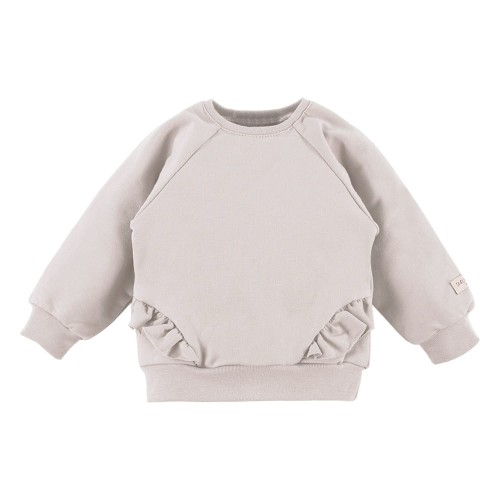 Kinder-Sweatshirt mit Rüschen, beige