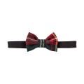 Baby bow-tie with checked pattern green