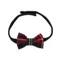 Baby bow-tie with checked pattern green