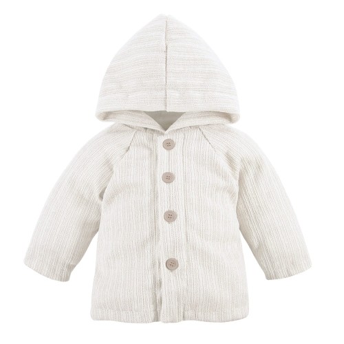 Kinder-Pullover mit Kapuze in Ecru