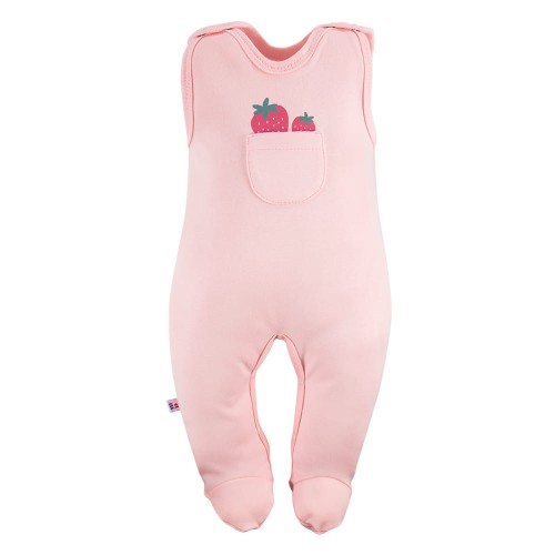 Rosa Baby-Schlafstrampler mit Tasche