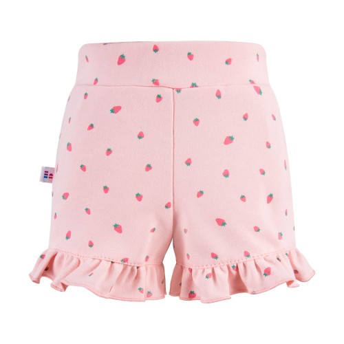 Shorts für Kinder in kleine korallenrote Erdbeeren