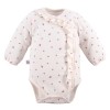 Baby Wickelbody ecru Langarm mit Erdbeeren