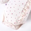 Baby Wickelbody ecru Langarm mit Erdbeeren