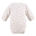Baby Wickelbody ecru Langarm mit Erdbeeren