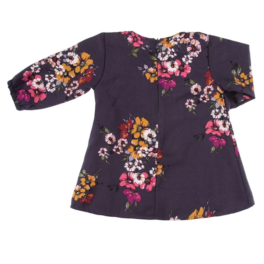 Kleid mit Rüschen CEREMONY dunkelblau/Blumen
