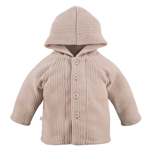 Beiger Kinder-Pullover mit Kapuze