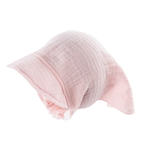 Muslin pink elastic headscarf