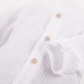 White muslin shirt with mandarin collar