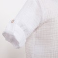 White muslin shirt with mandarin collar