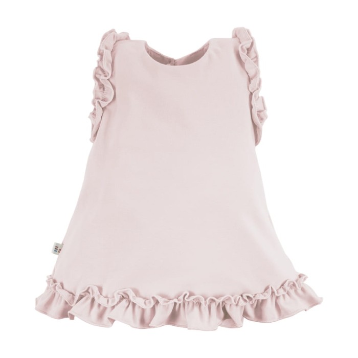 Beiges Kinderkleid mit Rüschen