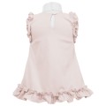 Beiges Kinderkleid mit Rüschen