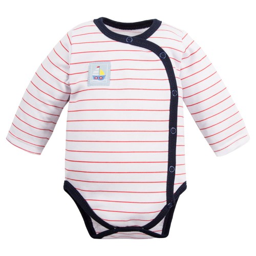 Cadigan bodysuits striped with blue badge