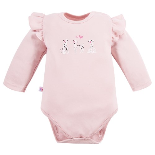 Rosa Babybodys mit Hündchen