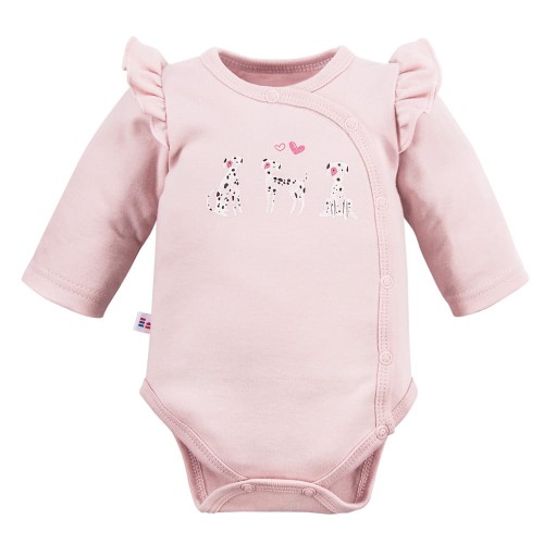 Cardigan baby bodysuit with dog pattern