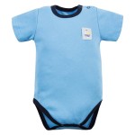 Blauer Babybody mit Aufnäher