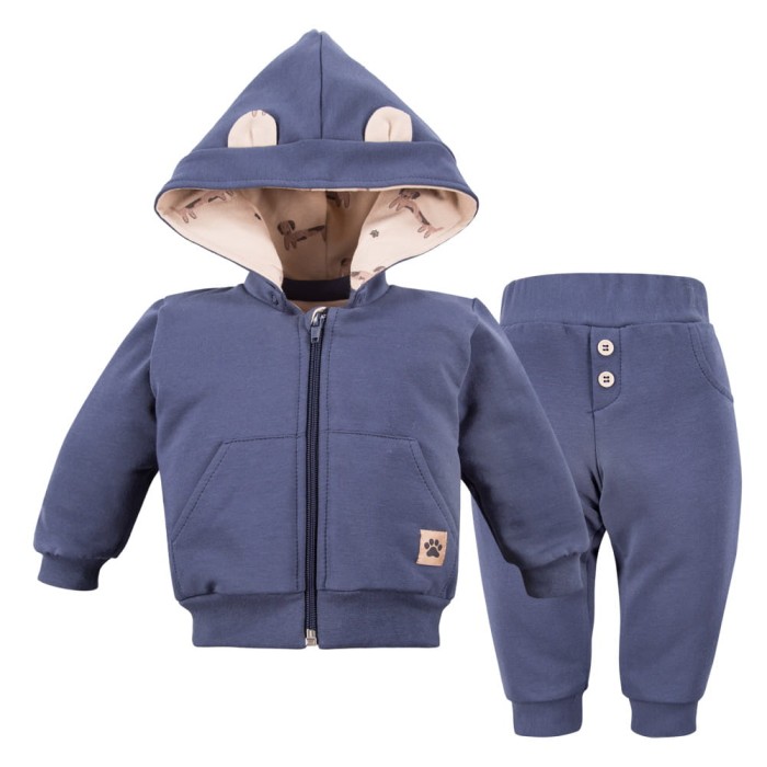Kinder Baumwoll Trainingsanzug marineblau