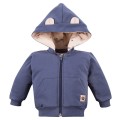 Baby boys’ navy blue tracksuit with zip sweatshirt
