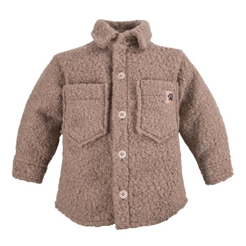 Teddy fabric jacket brown