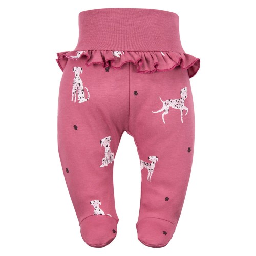 Beerenfarbene Halbstrampler mit Hunden