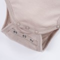 Cardigan baby body from merino wool beige