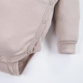 Cardigan baby body from merino wool beige