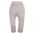 Beigefarbene Leggings aus Merinowolle, die mit dem Kind mitwachsen