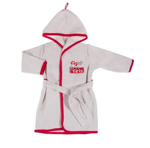 Grauer Kinderbademantel