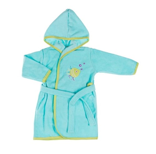 Turquoise bathrobe