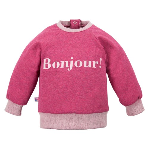 Sweatshirt Bonjour burgunderrot