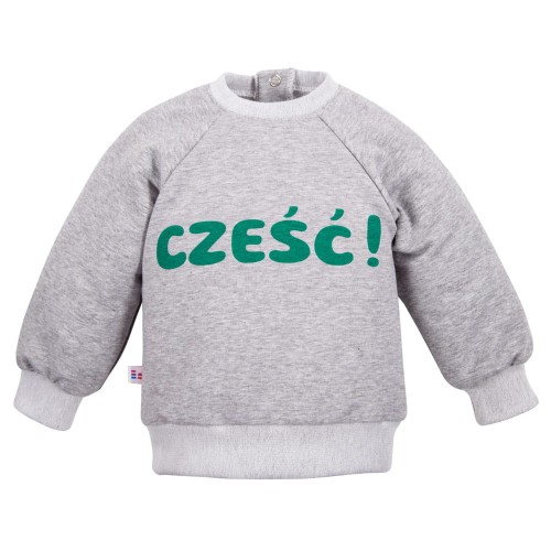 Graues Sweatshirt „Cześć”