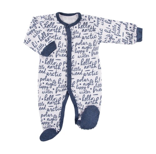Sleepsuit SNOW white/navy