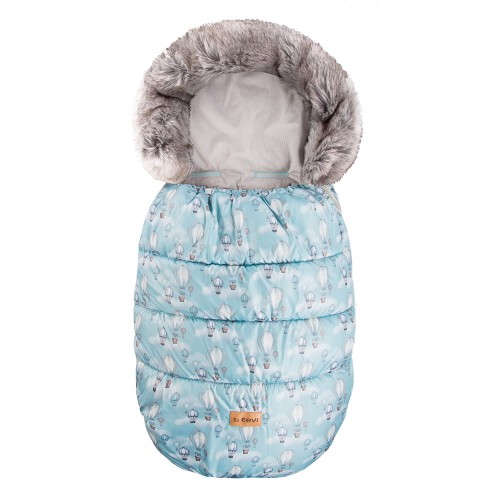 Kinder-Schlafsack für den Kinderwagen, türkis mit Ballons