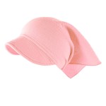 Muslin baby hat salmon pink