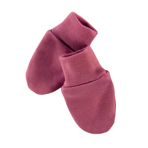 Burgunderrote Baby-Kratzhandschuhe