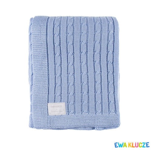 Bamboo blanket TRUE LOVE blue 75x100
