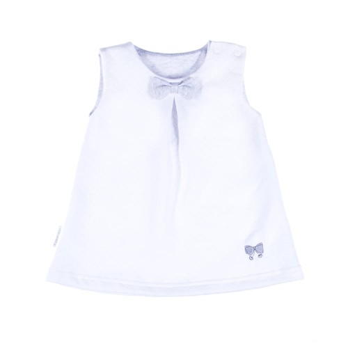 Gestepptes Kleid mit Trägern ELEGANT Mädchen weiß