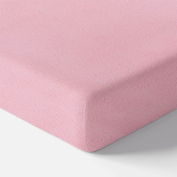 Frottee-Spannbettlaken rosa