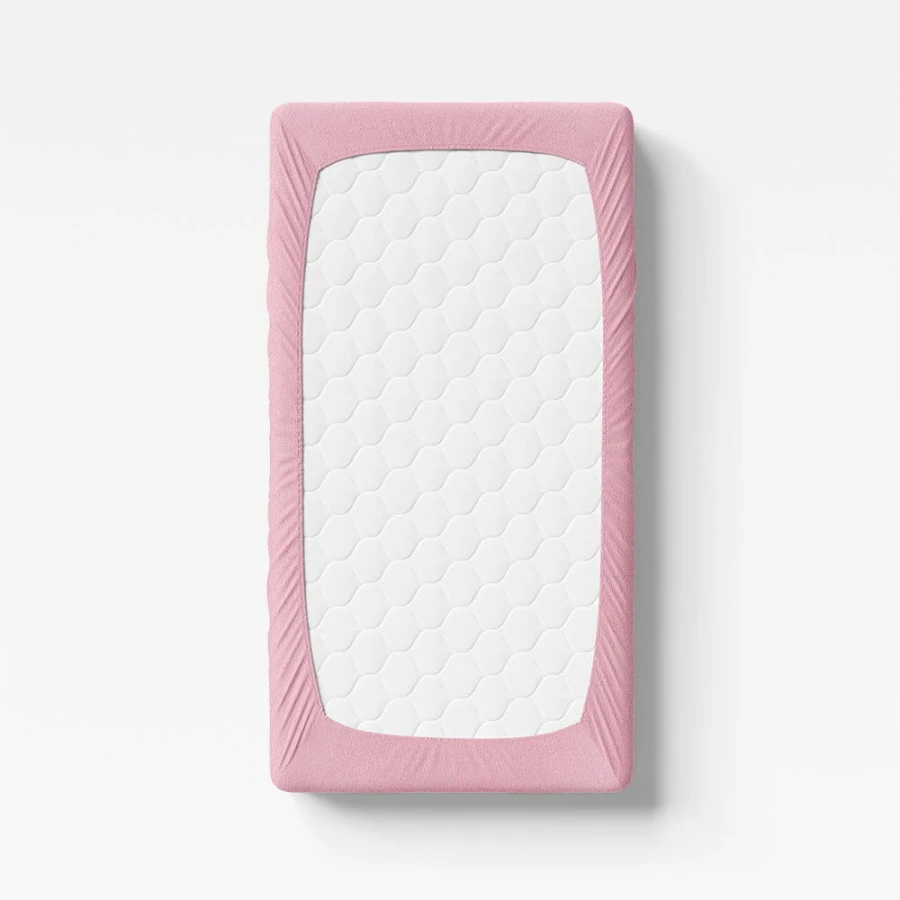 Frottee-Spannbettlaken rosa